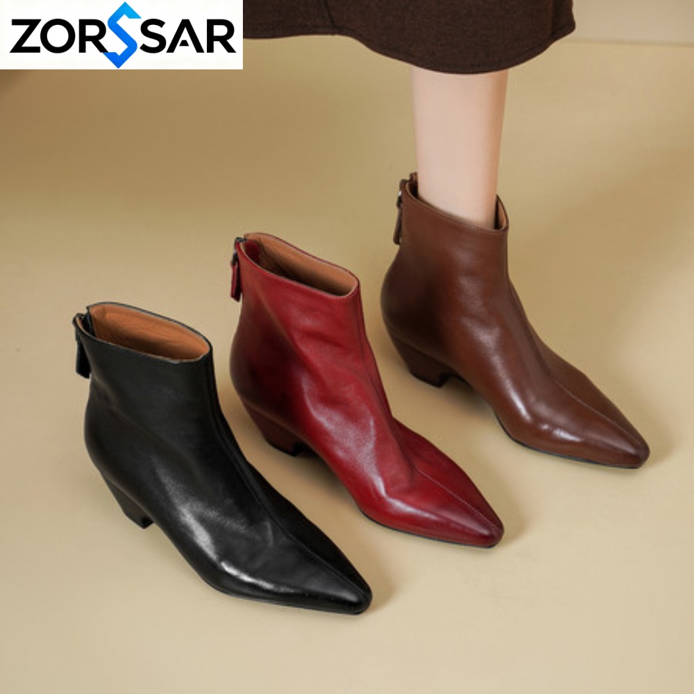 Vintage Fashion Online - Sokak Stili Vintage Sivri Burun Fermuarlı