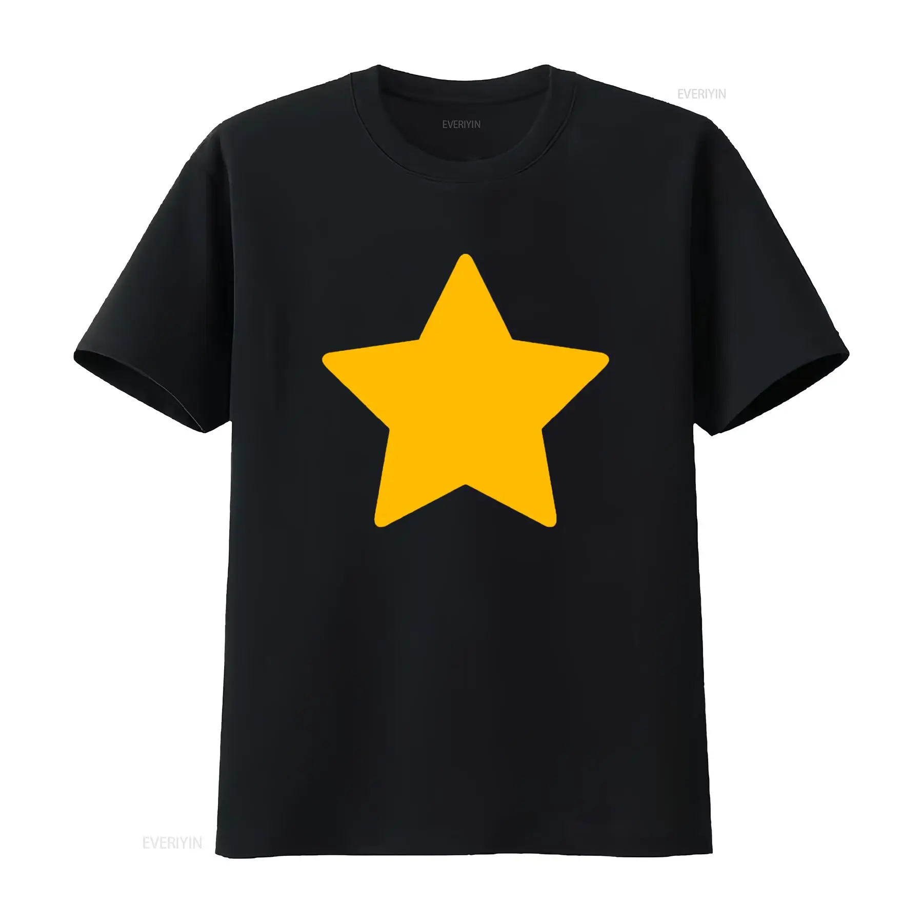 Vintage Fashion Jersey - Steven Universe Sarı Yıldız Baskılı Tişört