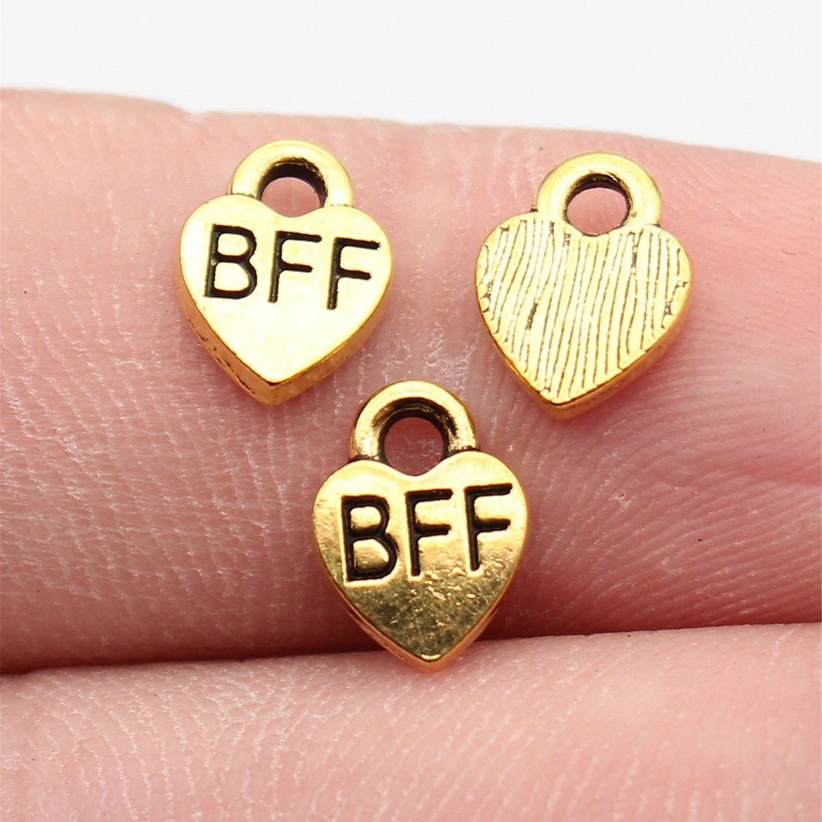 Vintage Fashion Stores - 40 adet 9.3x7mm Antik Altın Renk