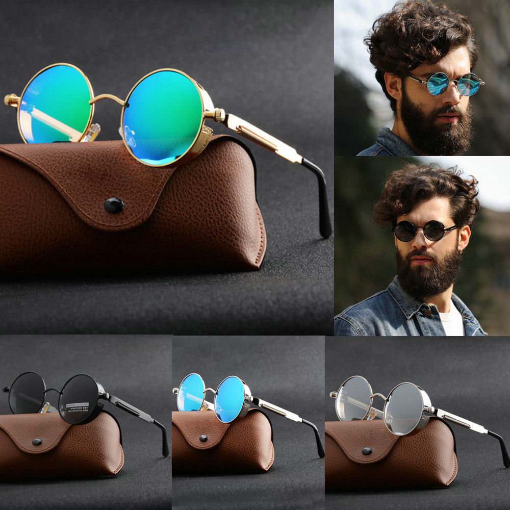 Vintage Fashion Enthusiasts - Yeni Metal Steampunk Güneş Gözlüğü Erkek