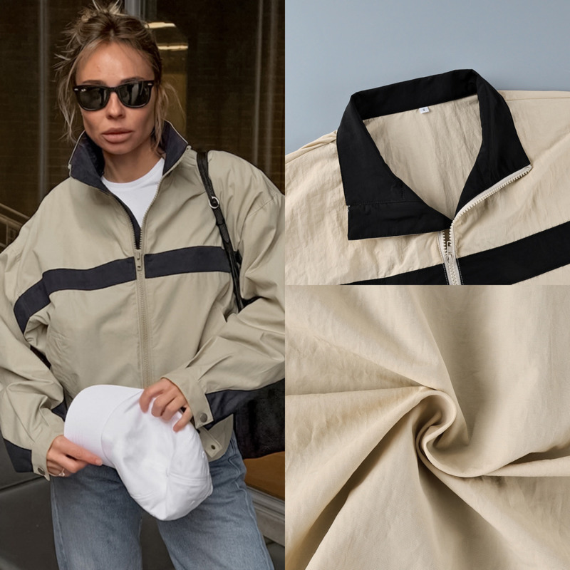 Kadın Renk Bloklu Rüzgarlık Ce - Vintage Windbreaker Nylon incelemesi ve fiyatı